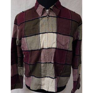 Carolina Colours Womens Large Purple Full Zip Long Sleeve Patchwork Top Jacket